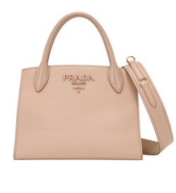 Monochrome Tote, Leather, Beige, 117, S, 2*